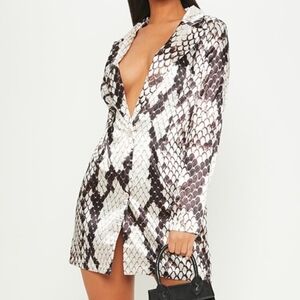 PrettyLittleThings Snakeskin Dress